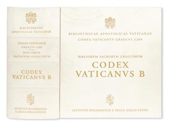 BIBLE IN GREEK.  Bibliothecae Apostolicae Vaticanae Codex Vaticanus Graecus 1209.  2 vols.  1999